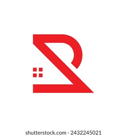 Buchstabe R Designelement Vektor-Ikone Idee mit kreativem Hauskonzept