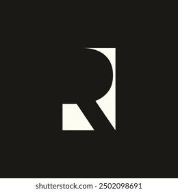 Letter R design element vector  idea with creative concept