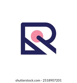 Letter R design idea with modern concept for business