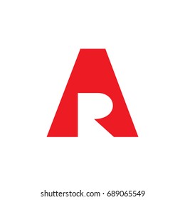 letter A R design logo vector