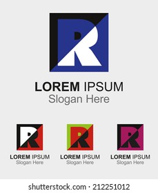 Letter R  design sample icon