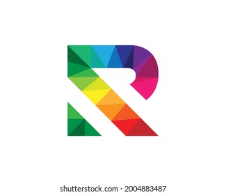 Letter R Design Vector Illustration. Pixel art of the R letter logo.