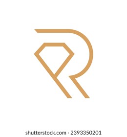 Logo-Design von Letter R-Diamanten