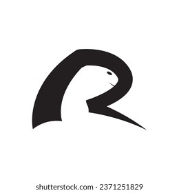 letter R dino logo icon design.