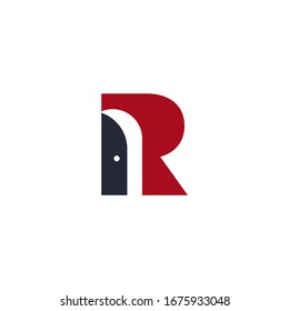 Letter R Door Logo design , vector