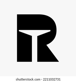 Letter R Door Logo Design Combined With Minimal Open Door Icon Vector Template