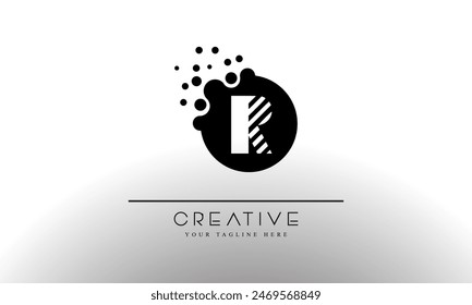 Letter R Dots Logo. R Letter Design Vector with Dots.