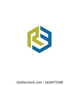 Letter R AND E logo design vector template