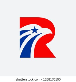 Letter R Eagle