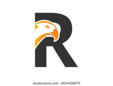 Letter R Eagle head Logo Design Vector Template. Modern logo design for business, and company identity.