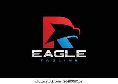 letter R eagle head logo