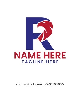 Letter R Eagle Logo Design Vector Template
