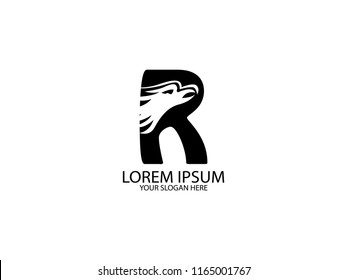 Letter R with Eagle logotype.