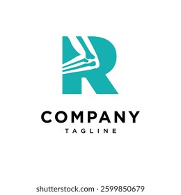 Letter R Elbow surgery Logo Icon Vector