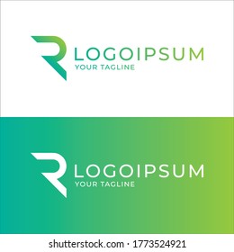 Diseño de logotipo elegante de carta R