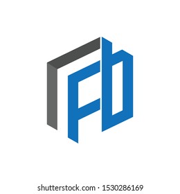 letter R F B hexagonal logo