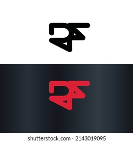 Letter R F Creative Unique Modern Vector Logo Design
