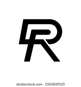 The letter r, f, d monogram logo design with a minimalist style is very suitable for clothing brand logos, etc