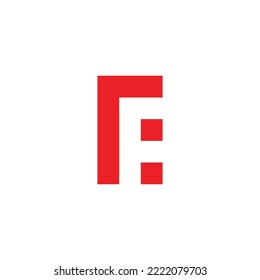 Letter r F and E point geometric symbol simple logo vector