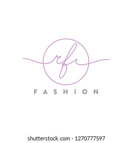 letter r and f logo, fashion and clothing logo