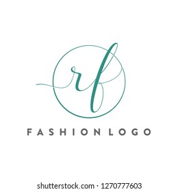 letter r and f logo, fashion and clothing logo