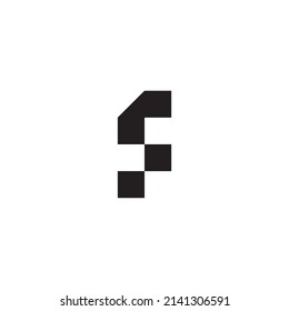 
Letter r and f square simple symbol logo vector