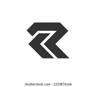 letter r and fast logo