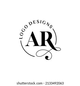 LETTER A AND R FEMINIME LOGO DESIGN MODERN COMPANY