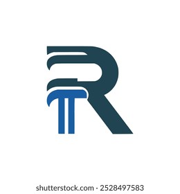 letter R financial company business logo vector illustration template design