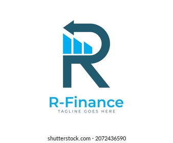 Letter R Financial logo Vector template