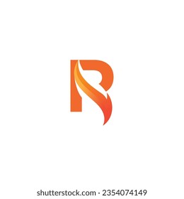 Letter R Fire Logo icon vector template