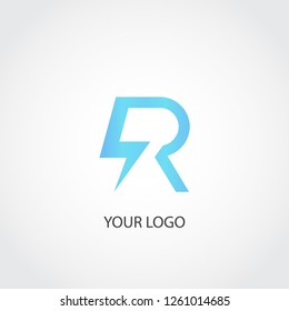 letter R flash logo template