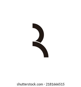 Letter R fold, simple, geometric symbol simple logo vector