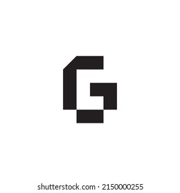 
Letter r and G square simple symbol logo vector