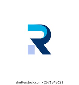 Logotipo de forma geométrica de letra R.