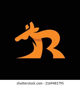 Letter R Giraffe Business Logo Design
