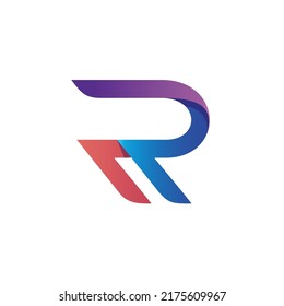 Letter r gradient logo design