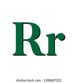 letter R green