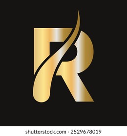 Letter R Hair Treatment Logo, Hair Treatment Logo Design