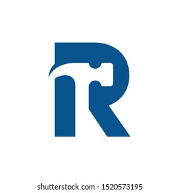 Letter R Hammer Building Services, Repair, Renovation and Construction Logo Design 