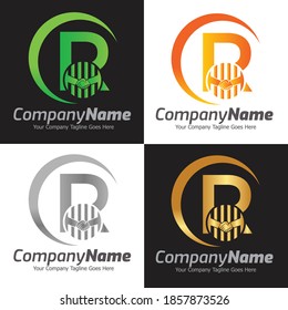Letter R Hand Shake Logo Template, Hand Shake Vector Illustration, Deal Job Logo