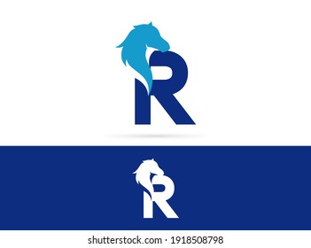 Dise O Del Logo Del Caballo De Vector De Stock Libre De Regal As Letter R Head Horse Logo 260nw 1918508798