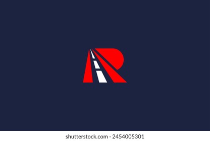 letra r con diseño de icono de logotipo de autopista diseño de Vector Plantilla inspiración