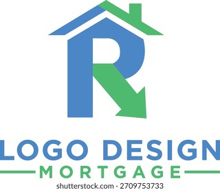 Letra R home building logotipo único creativo