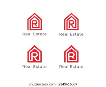Letter R Home Logo Concept sign icon symbol Design. Real Estate Logo.