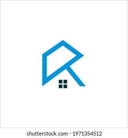 Letter R Home Logo Design Vector Sign