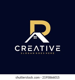 Letter R Home Logo Design