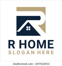 Letter R Home Logo Design