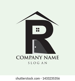 letter R home logo new vector