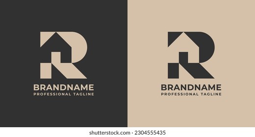 Letter R Home Logo, suitable for any business related to home, property and starting with the letter H